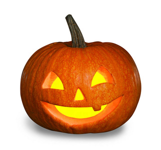 个 万圣节南瓜头杰克灯笼白色背景 相似素材图片