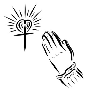 手和十字架图片