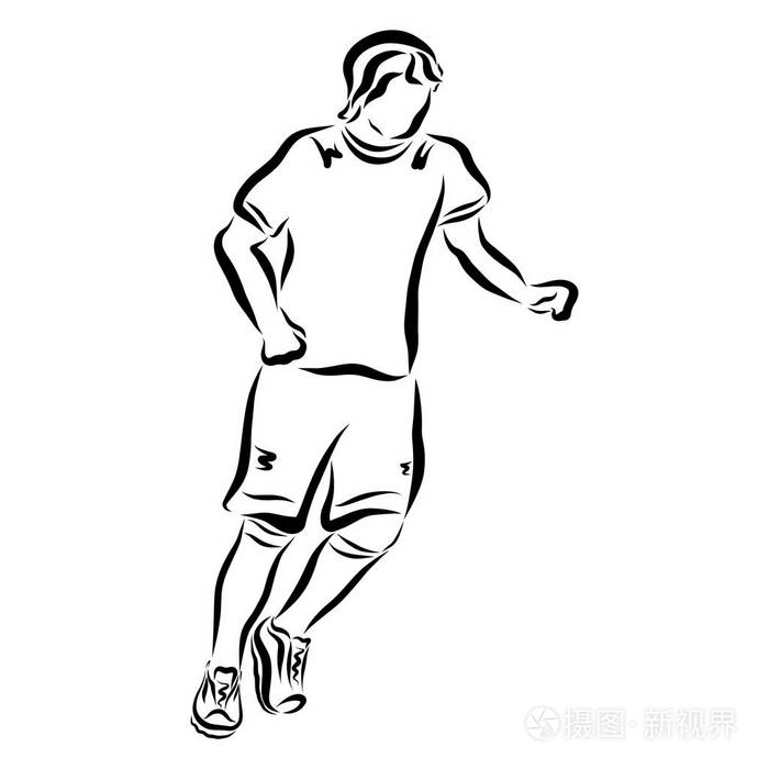 跑步年轻人足球运动员运动健康