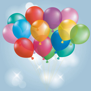 彩色的气球分离图片