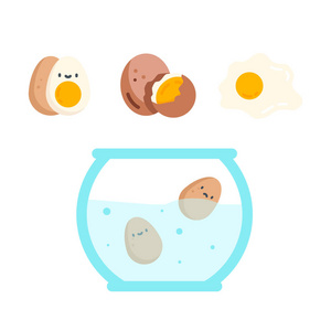 蛋在各种各样的形式向量例证