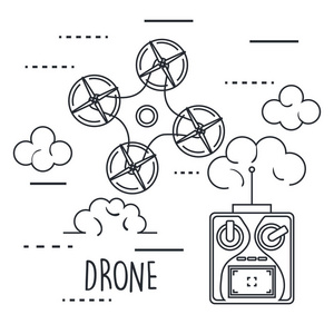 遥控技术的无人机图标