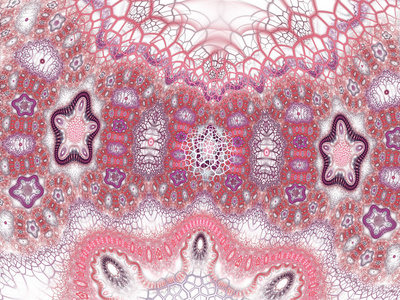 摘要生物有丝分裂背景。 渲染特写插图。 背景科学或医学概念。 高科技分子的生物化学概念。 原子水平上的分子结构。 分形艺术