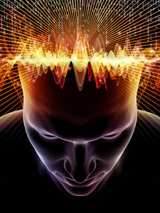 作为与意识,大脑,智力和人工智能相关的项目的背景照片