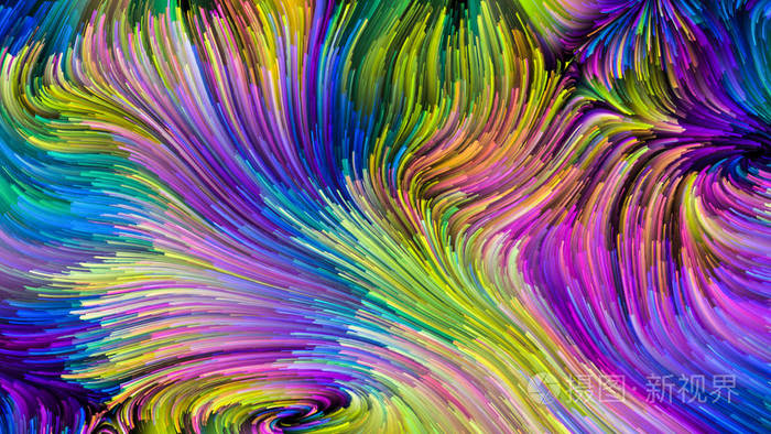 运动系列中的颜色液体涂料图案的图形组成供设计创造力和想象力用作