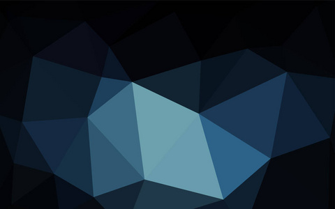 浅蓝色矢量三角形镶嵌模板。 闪闪发光的抽象插图与优雅的三角形。 一个全新的设计为您的传单。