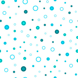 浅蓝色矢量与球体无缝图案。 抽象插图与彩色气泡在自然风格。 织物壁纸设计图案。