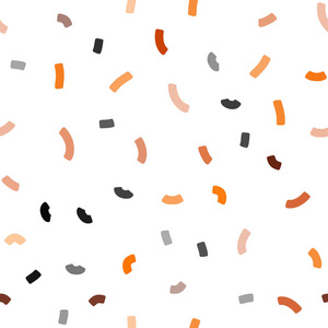 暗橙色矢量无缝模板与弯曲丝带。 由模糊的线条圆圈组成的闪亮插图。 一个全新的孟菲斯设计为您的业务。