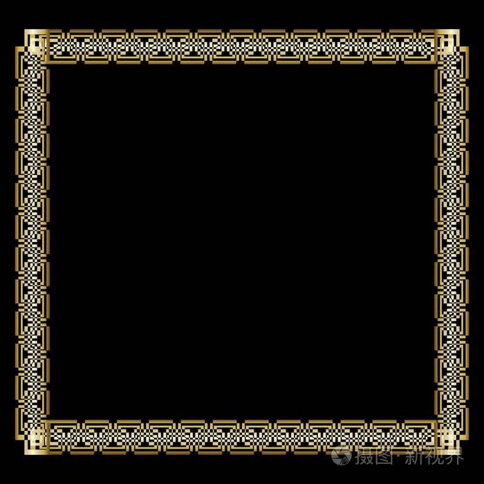 优雅的方形边框, 带3d 浮雕效果.不寻常的装饰标签设计