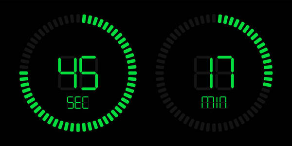绿色秒表倒计时数字定时器图片