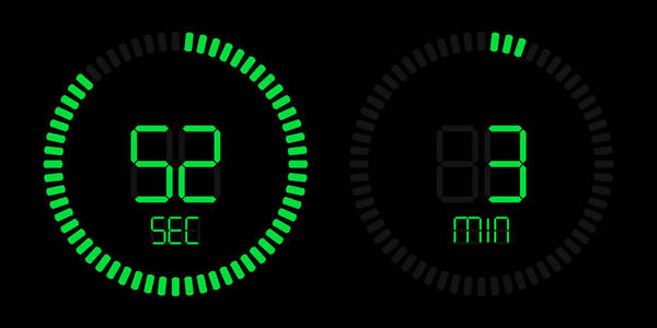 秒表倒计时数字绿色定时器显示图片