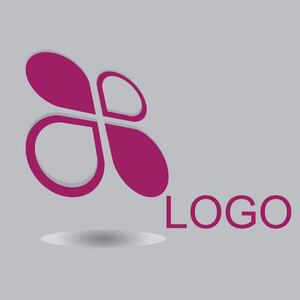 该标志是弯曲图形是一个花形标志与一个文字的红葡萄酒颜色。 标志为一个新的公司机构标志为公司。 品牌广告