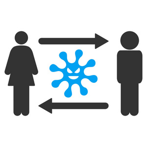 人交换细菌矢量图标