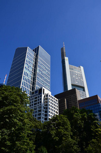 法兰克福的摩天大楼是主要的德国
