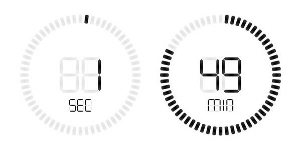 秒表数字第二分钟倒计时定时器图片