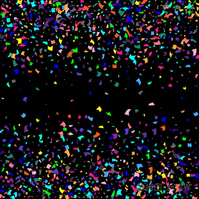 在白色背景上的彩色纸屑