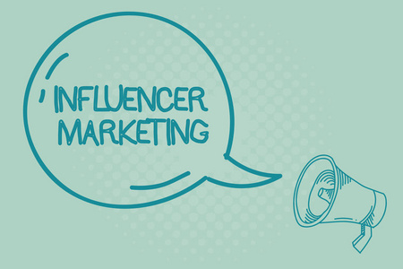 品牌口碑显示影响力营销的文本符号.
