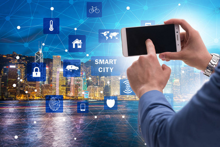 数字智慧城市图片-数字智慧城市素材-数字智慧城市插画-摄图新视界