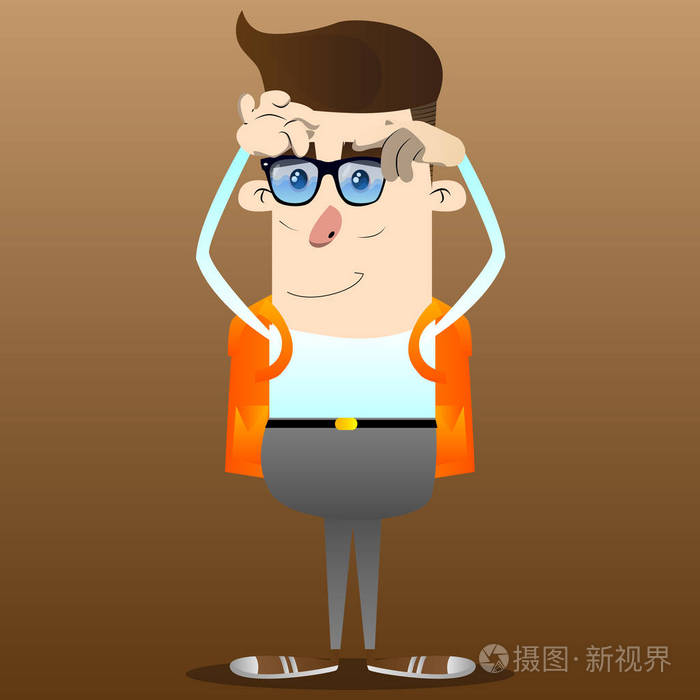 矢量卡通人物插图.