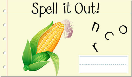 拼写英文单词玉米插图