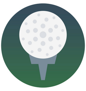 高尔夫击球孤立矢量图标，可以方便地编辑或修改