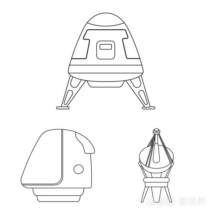 火星的矢量设计和空间图标集火星和行星矢量图标为股票