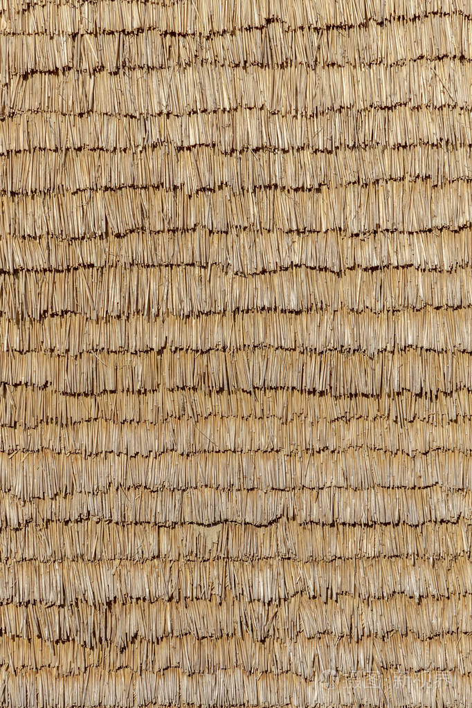 德国一所农村老房子隔离墙的稻草背景