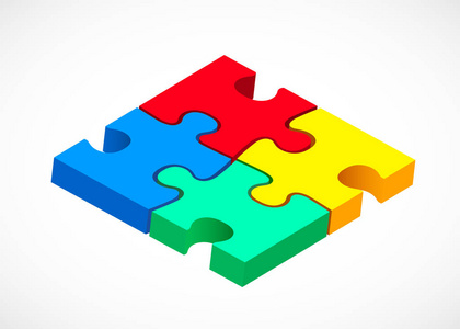四块拼图图图片