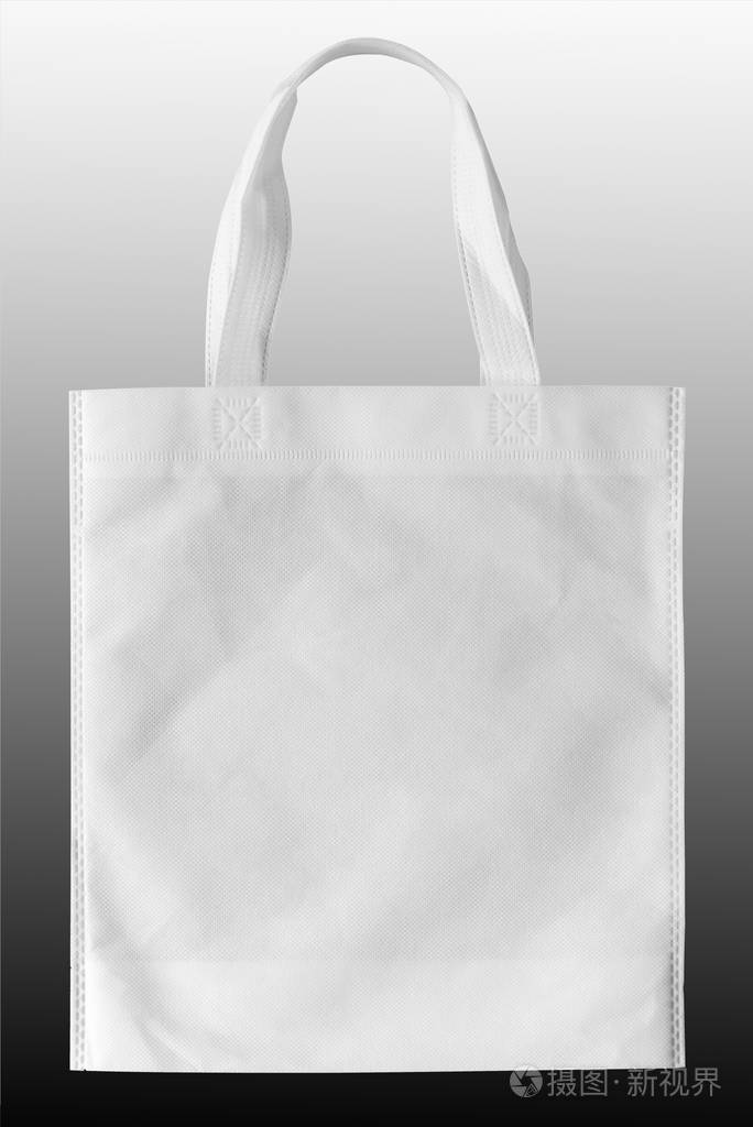 白色背景纸购物袋模型