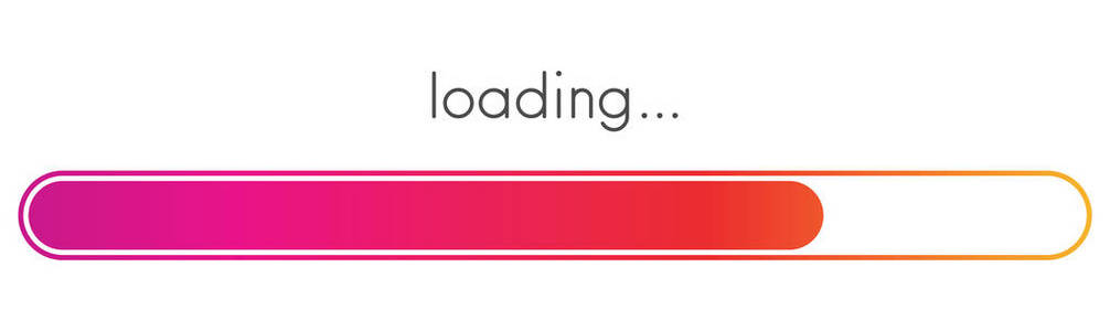 装载进度条. 粉红色光谱梯度尺度.照片