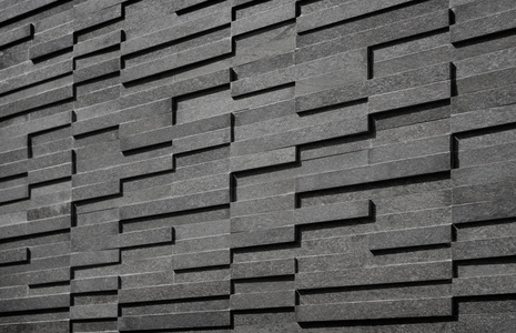 现代黑白矩形瓷砖背景浅灰色复古石材装饰纹理建筑墙照片