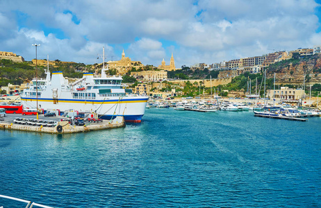 s skyline, Gozo Island, Malta.