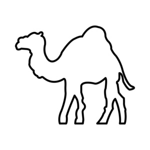 骆驼网图标矢量插图