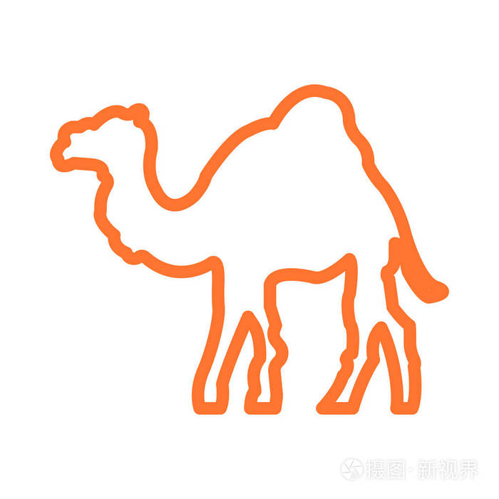 骆驼网图标矢量插图