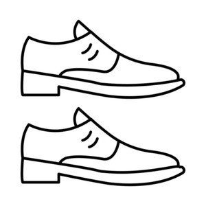鞋网图标矢量插图