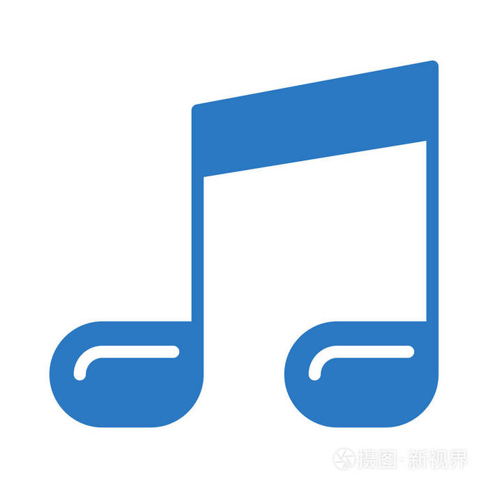 音乐符号孤立在白色上