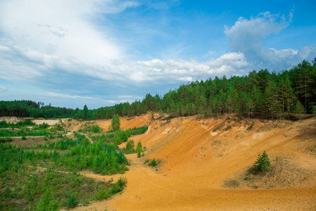 爱沙尼亚皮乌萨的五颜六色的沙子