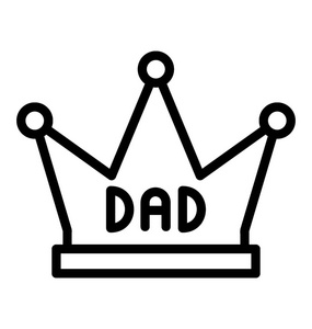 爸爸写在皇冠上是最好爸爸的图标概念