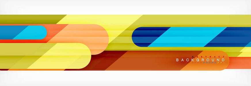 抽象五颜六色的线条, 现代几何背景设计