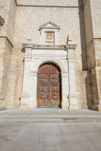 圣安托林哥蒂克大教堂侧门14世纪在巴伦西亚市卡斯蒂莱昂，西班牙，欧洲