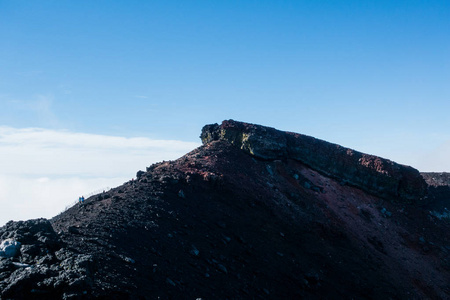 富士山攀登, 废墟的五颜六色的视图