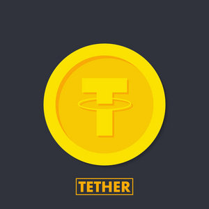 usdt应用程序和网站的 Tethet (usdt 探测) 加密货币图标。用于 web 和打印的 Tethet 徽标。向量例证照片