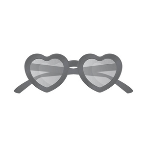 眼镜和太阳镜符号的矢量插图。一套眼镜和附件矢量图标股票