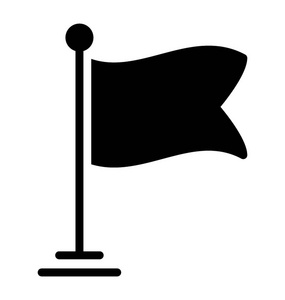 3d 渲染,红色那飘扬的旗帜黑色和白色的方格的旗