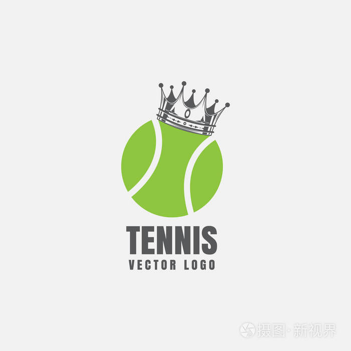 网球矢量图标,网球锦标赛标志