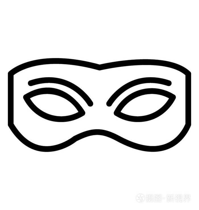 白色背景下的狂欢节眼罩图标插画-正版商用图片13i2uq-摄图新视界