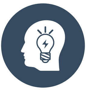 脑动力头脑风暴孤立矢量图标可以方便地编辑和修改照片