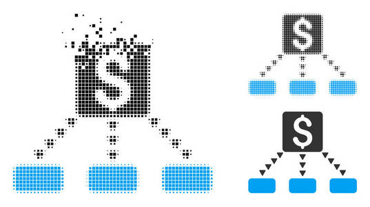 破坏像素化半色调提款方案图标图片