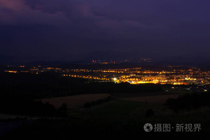 抽象城市夜光Bokeh离焦背景