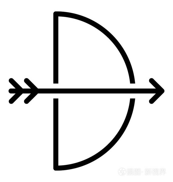 弓箭箭射箭靶运动符号插画-正版商用图片13i8gz-摄图新视界